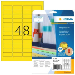 Herma 4366 Keltainen 45,7x21,2mm (A4 48-jakoinen)