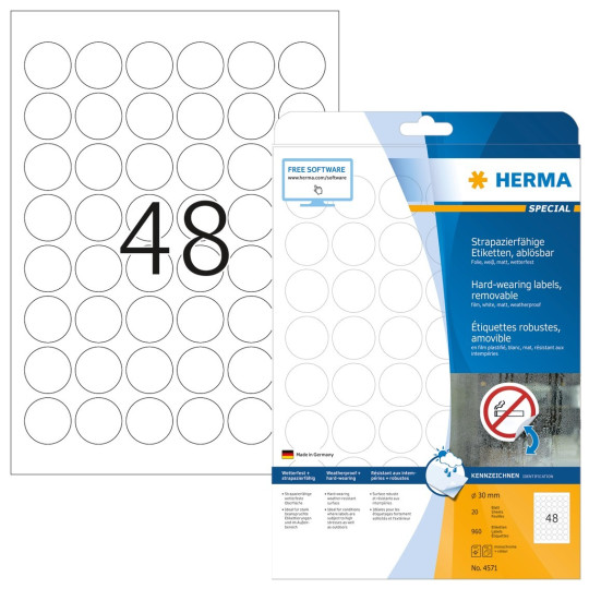 Herma SKT 4571 Pyöreä 30mm /960