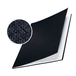 Kirjasidontakansi Leitz 3,5mm /10kpl - Kova, musta, pellavajäljitelmä