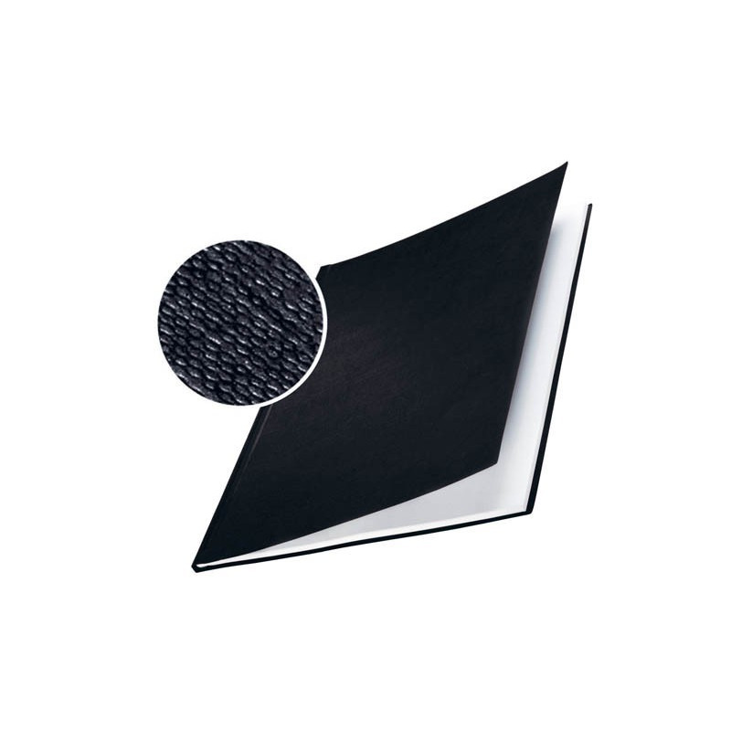 Kirjasidontakansi Leitz 3,5mm /10kpl - Kova, musta, pellavajäljitelmä