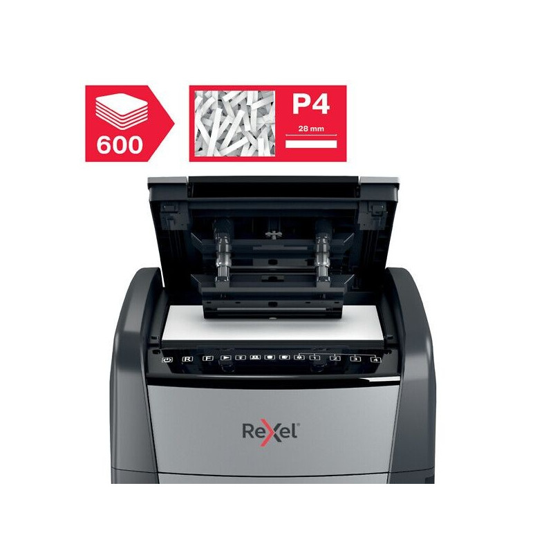 Silppuri P4 Rexel Optimum Auto+ 600X automaattisyötöllä
