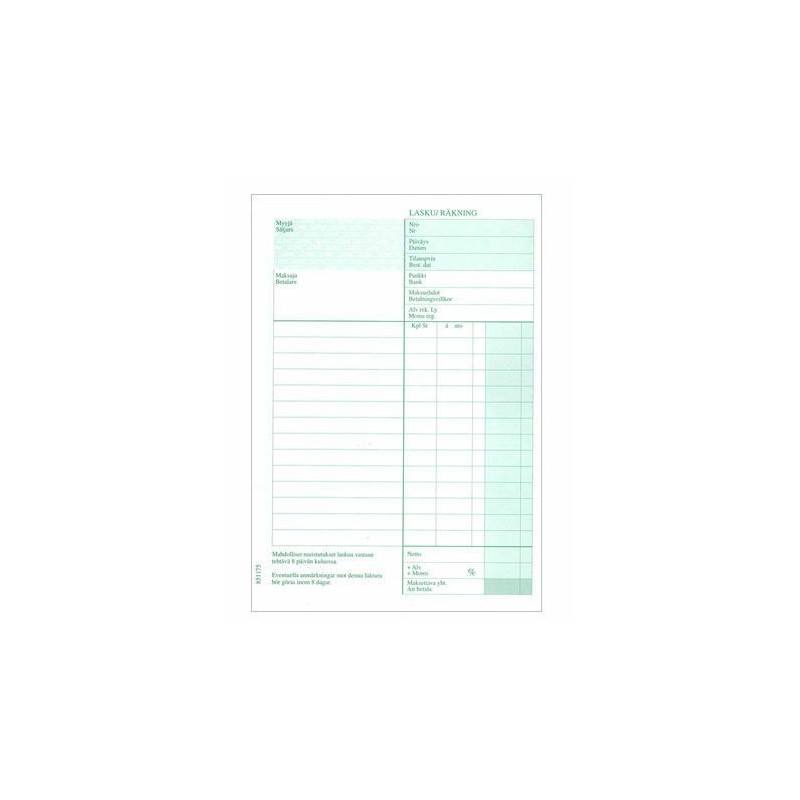 Laskulomake A5 Ultra