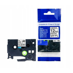 Tarranauha AZE-131 12mmx8m musta/kirkas