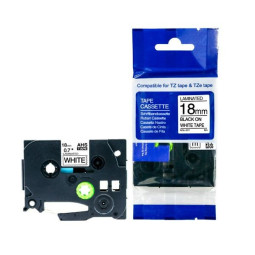 Tarranauha AZE-241 18mmx8m musta/valkoinen