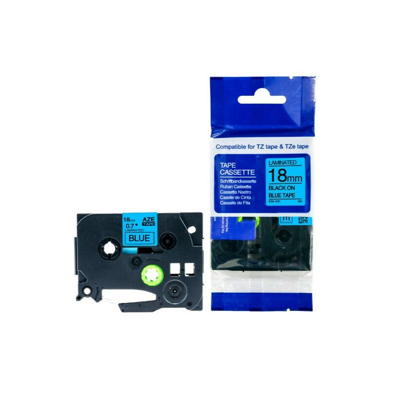 Tarranauha AZE-541 18mmx8m musta/sininen