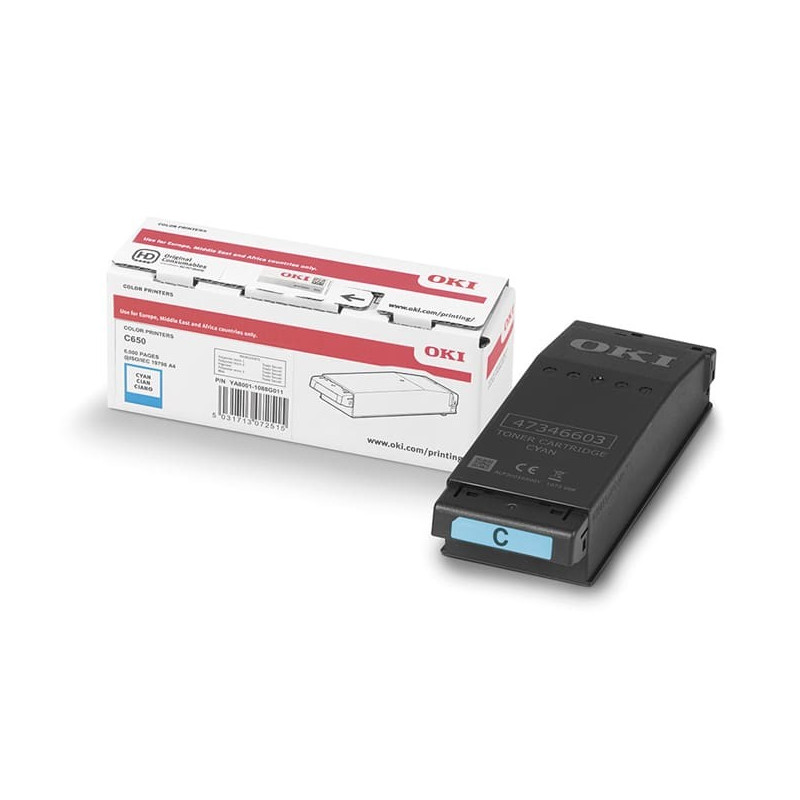 OKI C5800/C5800/C5550 Cyan Värikasetti 5K