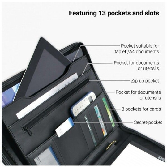 Konferenssikansio DesQ - monikäyttöinen kokouskansio