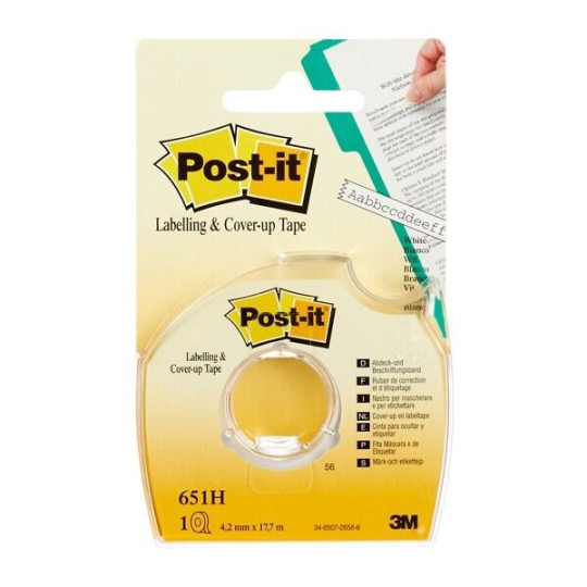 Peitenauha 4,2mm x 18m Post-It 651 - korjaa virheet siististi ja helposti