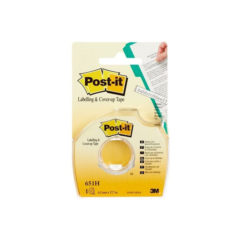 Peitenauha 4,2mm x 18m Post-It 651 - korjaa virheet siististi ja helposti