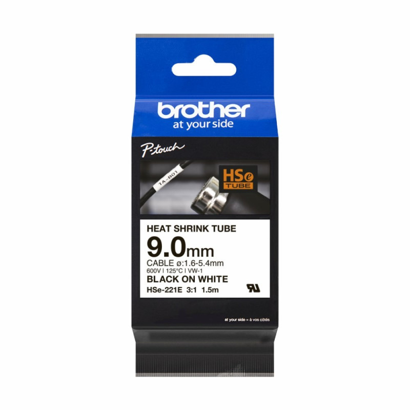 Brother Lämpökutistesukka 9mm/1,5m Heat Shrink Tube