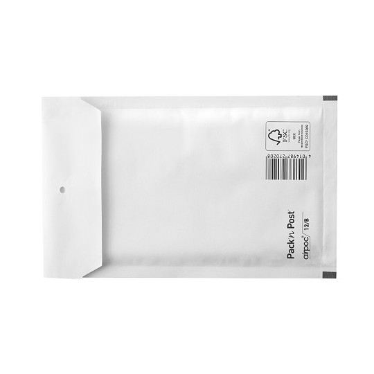 Kuplapussi 12 140x225 AirPac Valkoinen /10kpl