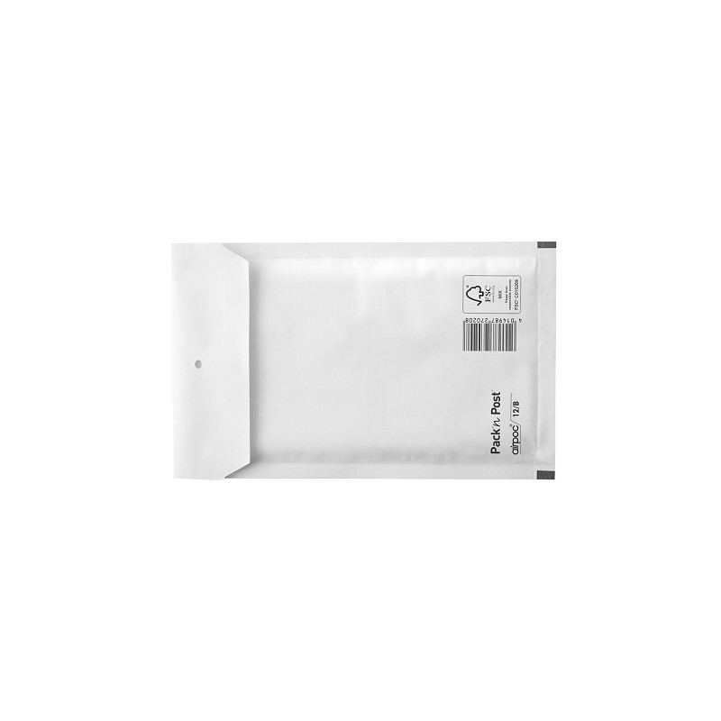 Kuplapussi 12 140x225 AirPac Valkoinen /10kpl