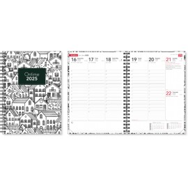 Ontime 2025 Kaupunki - A5-pöytäkalenteri kauniilla kirjakannella