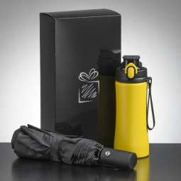 Lahjasetti Colorissimo Primo / vesipullo ja sateenvarjo – liikelahjat painatuksella!