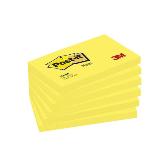 Viestilappu Post-It Ultrakeltainen 76x127mm /6x100kpl