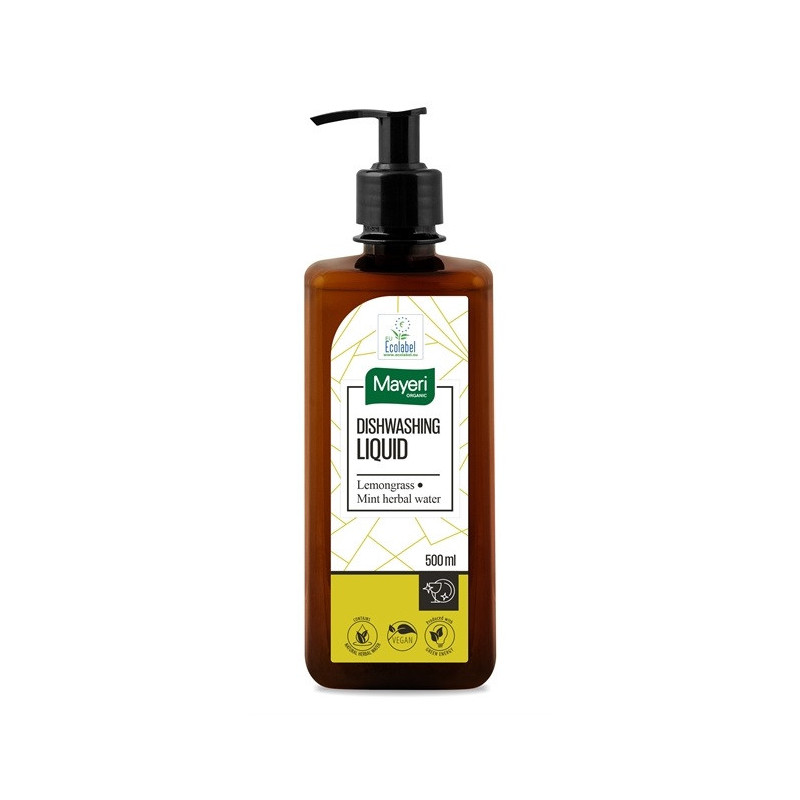 Käsitiskiaine 500ml Sitruunaruoho Mayeri ORGANIC - ekologinen ja vegaaninen tiskiaine