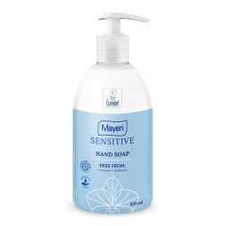 Nestesaippua 500ml Mayeri Sensitive pumppupullo - herkälle iholla ja allergisille