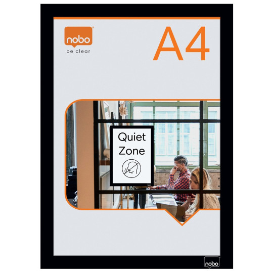 Tarra/magneettitasku A4 Musta /2kpl Nobo