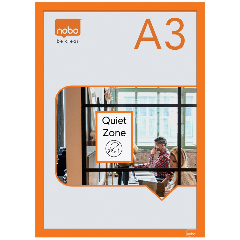 Tarra/magneettitasku A3 Oranssi /2kpl Nobo