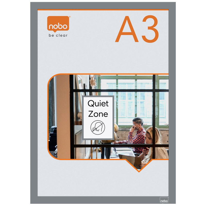 Tarra/magneettitasku A3 Hopea /2kpl Nobo