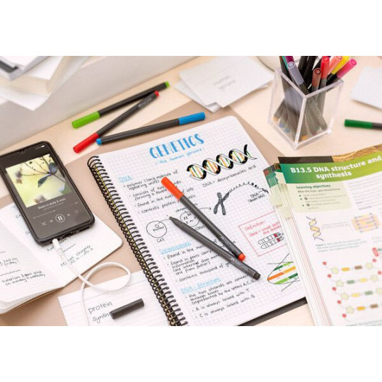 Kuitukynälajitelma 0,4 Faber-Castell 10-väriä Finepen Grip