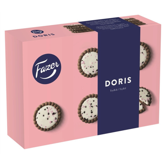 Täytekeksi Fazer Doris 250g - kahvipöydän ehdoton kuningatar