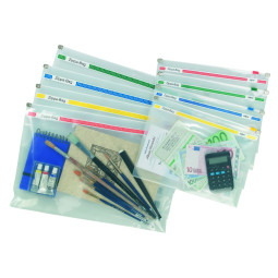 Snopake Zippa Bag A4 Plus värilajitelma Vetoketjutasku