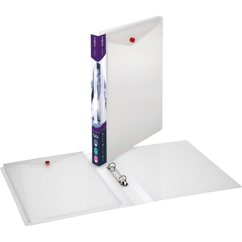 Kansio Snopake RingBinder TwinFile - tyylikäs kansio nepparitaskulla