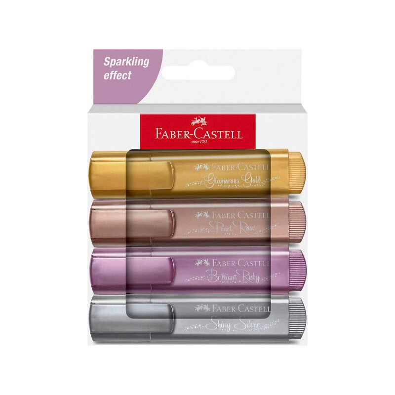 Korostuskynäsarja Metallic Faber-Castell - timanttien säkenöintiä paperilla