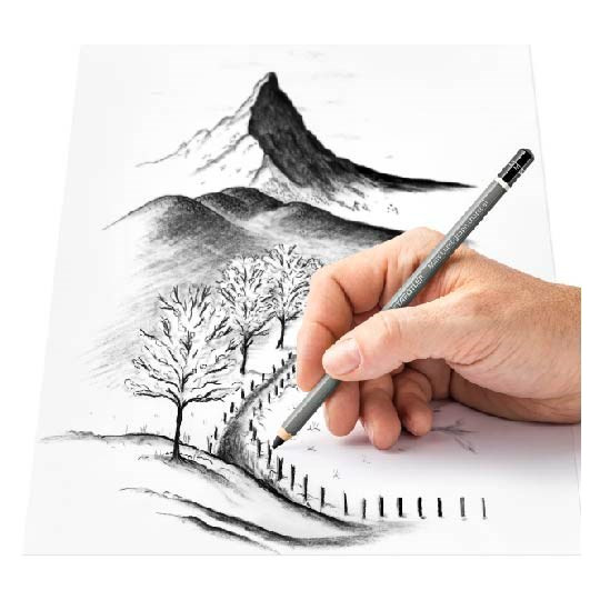 Hiilikynä 3kpl Staedtler - piirtämiseen ja luonnosteluun