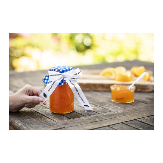 Satiininauha 24mm Valkoinen/musta Brother TZe-R251