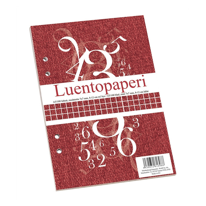 Luentopaperi A5/100 7x7 8-12 /100 arkkia