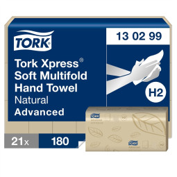 Käsipyyhe TorkSoft Natural Multifold H2 /21pkt (säkki) - ekologinen käsipaperi
