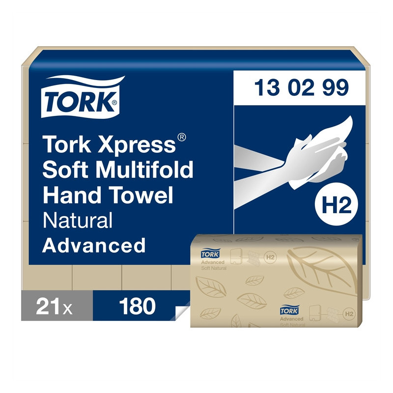 Käsipyyhe TorkSoft Natural Multifold H2 /21pkt (säkki) - ekologinen käsipaperi