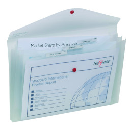 Snopake Polyfile Trio A4 kirkas Nepparitasku/salkku