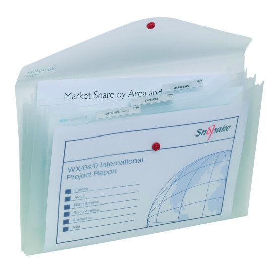 Snopake Polyfile Trio A4 kirkas Nepparitasku/salkku