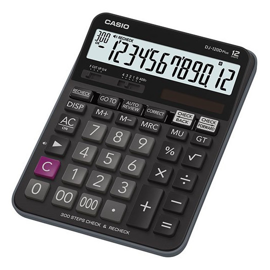 Pöytälaskin Casio DJ-120D Plus suurilla numeroilla