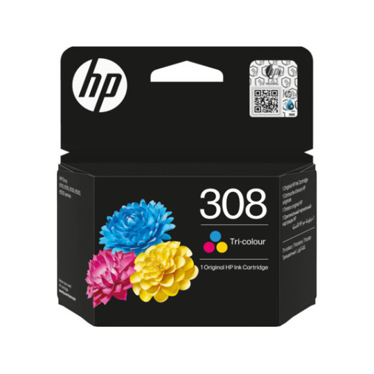 HP No 308 3-värimustepatruuna