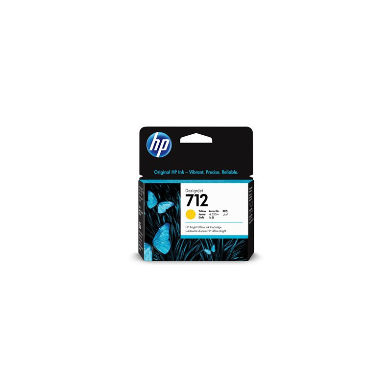 HP No 712 Yellow Mustepatruuna 29ml