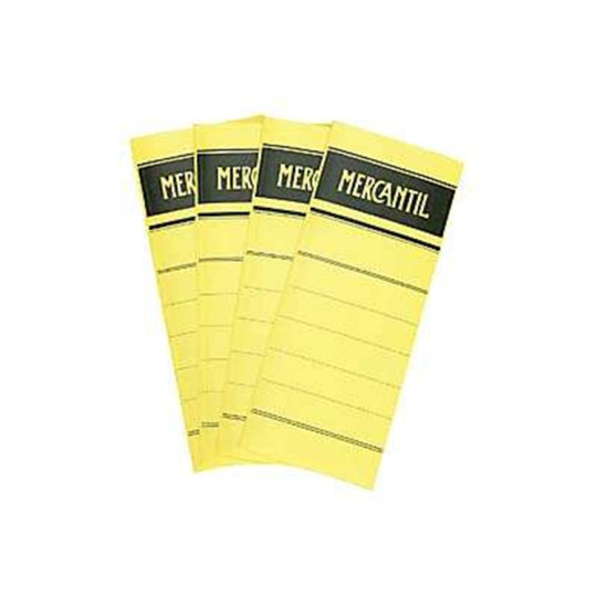 Mappietiketti Mercantil 8cm Keltainen /100kpl