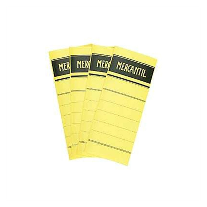 Mappietiketti Mercantil 8cm Keltainen /100kpl