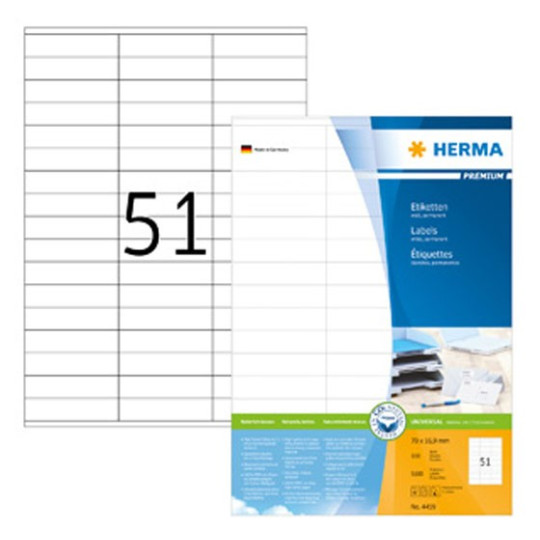 Herma 4459 tarra 70x16,9 mm 51-jak.