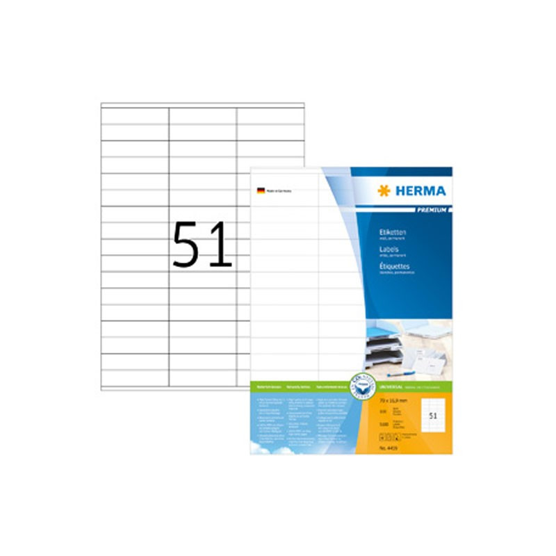 Herma 4459 tarra 70x16,9 mm 51-jak.