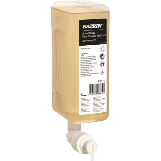 Saippua Katrin Clean 1000ml - hajustamaton nestesaippua annostelijaan