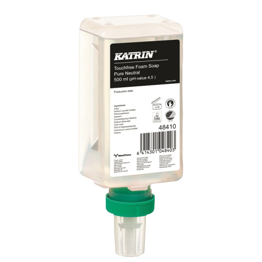 Saippua Katrin Clean 500ml Touchfree - hajustamaton vaahtosaippua annostelijaan