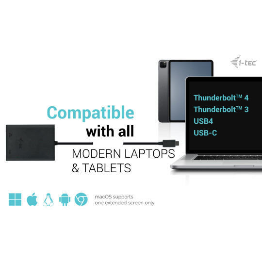Adapteri USB-C 3.1 Dual 4K HDMI i-tec