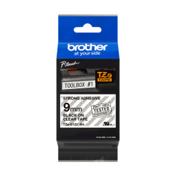 Brother TZe-S121 9mm STRONG Musta/Kirkas (P-Touch)