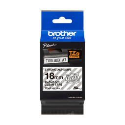 Brother TZe-S141 18mm STRONG Musta/Kirkas (P-Touch)