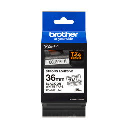 Brother TZe-S261 36mm Musta/Valkoinen (P-Touch) STRONG