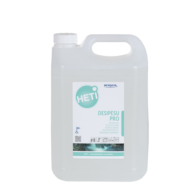 Puhdistus- ja desinfiointiaine Heti Desipesu Pro 5L ammattilaisille